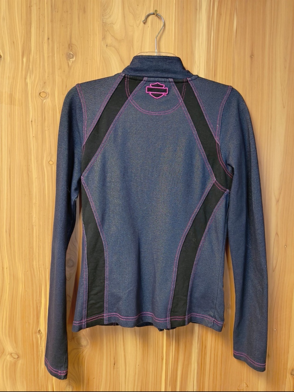 Harley-Davidson Women's Navy and Pink Performance Jacket, Size Medium - Picture 2 of 5